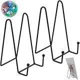 2 Stück Eisen Display Ständer,Buchaufsteller,Teller Ständer,6 Zoll Schwarz...