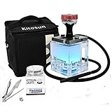 Shisha Set Tragbare Acryl Shisha mit Silikon Schlauch, Bowl, Zange Edelstahl...
