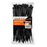 SWEED Kabelbinder Schwarz 200mm x 4.8mm, 100 Stück Kabelbinder UV Beständig, Schwarze...