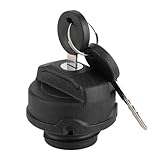 Tankdeckel, schwarz, ABS, Benzin, abschließbarer Deckel, kompatibel mit Käfer, mit 2...