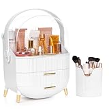Winter Shore White Makeup Storage Organiser with Brush Jar - Organizer Schminke...