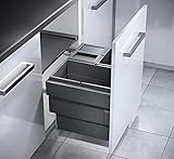 Hailo Cargo Synchro Küchen-Abfalleimer, Kunststoff, Grau, One Size