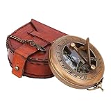 Neovid Messing-Sonnenuhr-Kompass zum Aufklappen – Steampunk-Zubehör –...