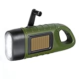 prunus LED Taschenlampe Kurbel Notfall, Solar Taschenlampe Aufladbar, Dynamo Taschenlampen...