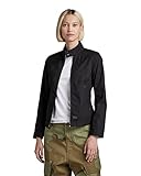 G-STAR RAW Damen Bikerjacke, Schwarz (dk black D23251-D387-6484), L