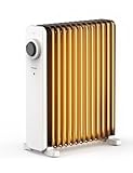 PELONIS Ölradiator 2500W Weiß mit 3D Konvektion & VOLCANO Technik, 13 Rippen...