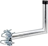 Satix SRH00101 Mastausleger Stahl An-Rohr-Halter für Satelliten-Schüssel, 40 cm...