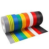 Feuerlos 10 Stück Isolierbander Farbig Set, 19mm x 20m Isolierband...