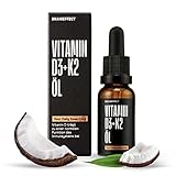 BRAINEFFECT Hochwertige Vitamin D3 K2 Tropfen + Well-Being Coach - Decken 500%...