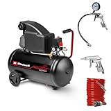 Einhell Kompressor TC-AC 270/50/10 (1800 W, max. 10 bar, 50-Liter-Tank, ölgeschmiert,...
