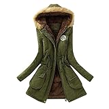 HHOP Damen Weste lang Damen Parka Damen Jacke Longjacke Damen Baseball Jacke...