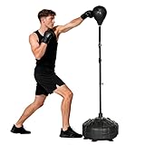 SPORTNOW Punchingball, 145-180 cm höhenverstellbarer Standbox-Trainer Boxsack mit...