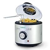 Augosma Mini Fritteuse Mit öl | 850-950W l Kapazität: 1 Liter l Sichtfenster l...