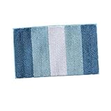 CLISPEED Blaue Badematte rutschfeste Und Saugfähige Bodenmatte Für Bad Und Küche...