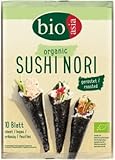 Bioasia Bio Seetang – Gerösteter Bio Seetang für die Zubereitung von Sushi – (6 x 25...