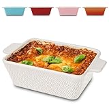 Praknu Auflaufform aus Keramik für 2 Personen - Für Lasagne, Tiramisu & Auflauf - Extra...