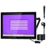 NATPOW UV Schwarzlicht, 100W LED Strahler 395 nm Ultraviolett Flutlicht...
