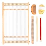 WOPPLXY Schulwebrahmen mit Webschiffchen, 40 X 27cm Webrahmen Set aus Holz,...