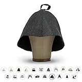 LoWell® Saunahut - Filzhut für Damen und Herren inkl. Sauna-Ratgeber - Ideales Sauna...