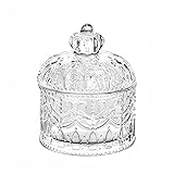 Nchdewui Bonboniere Glas Mit Deckel, Kristallglas Mit Deckel, Süßigkeiten Glasbehälter,...
