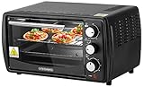 Steinborg Mini Backofen 13 Liter | Pizzaofen | 60°-250°C | Timer | aufklappbares...