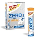 Dextro Energy Zero Calories - 3x20 Tabletten (3er Pack) - Orange - Leckeres VEGANES...