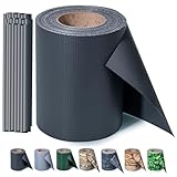 Zichaojia Sichtschutzstreifen Zaun 35 m x 19 cm inkl. 20 Clips, PVC Sichtschutzzaunfolie...