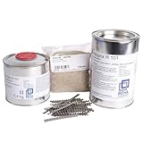 1,2 kg Epoxidharz, Gießharz, Rissharz + 30 Stck. Estrichklammern + 500g...