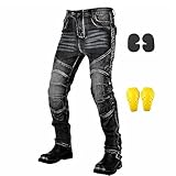 GEBIN Motorradhose Herren, Motorrad Jeans Herren mit Protektoren, Aramidfaser Jeans Herren...