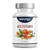 Multivitamin Hochdosiert - 450 Tabletten (15 Monate) - Alle Wertvollen A-Z Vitamine und...