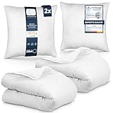 Moon 2er Pack Bettenset Ganzjahresdecke Steppbettdecke 135 x 200 cm Set inkl. Kopfkissen...