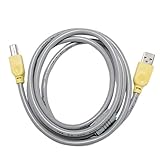 Zunedhys 3,0 M Druck Kabel Sauerstofff Reies Kupfer USB Plug und Play Graues Farbiges,...