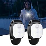 Yuragim LED Clip Lampe, 2 Stück Lauflicht LED Stirnlampe Wiederaufladbar Clip...