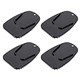 Ipetboom 4 Stück Motorrad Seitenständerpolster aus ABS Langlebig Schwarz Seitenständer...