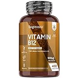 Vitamin B12 Tabletten - 400 Stück - Methylcobalamin B12 - Vegan & Vegetarisch - 1 Vit B12...