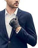 YISEVEN Herren Touchscreen Lammfell Lederhandschuhe mit Warm Gefüttert Elegant Handschuhe...