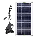 Solar Brunnen Pumpen Kit, 12V 30W Polysilizium Solarmodul und Solar Vogelbad, Outdoor...