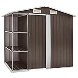 Outdoor Living - Rasen & Garten - Gartenhaus mit Gestell braun 205x130x183 cm Eisen
