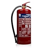 Smartwares ABC Feuerlöscher 6 Kg/ Pulverlöscher mit Halterung, Manometer und...