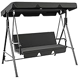 YITAHOME Hollywoodschaukel, 3 Sitzer Outdoor Hollywoodschaukeln mit...