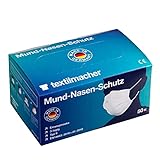 Textilmacher 50x OP Maske, Oekotex Standard, 3-lagig Mundschutz Nasenschutz medizinisch,...