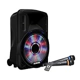 Tragbare Karaoke Maschine mit 2 kabellose Mikrofone, Bluetooth Lautsprecher Box für...