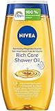 NIVEA Reichhaltig Pflegendes Duschöl (200 ml), sanftes Duschgel mit natürlichen Ölen...