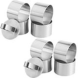 Milai 8pcs Kuchenring-Set,Edelstahl Tortenring,KuchenForm,Dessertringe Torten-form(8...