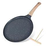 Crepe Pfanne 24cm, Antihaftpfanne Omlettenpfanne Pfannkuchenpfanne, mit...