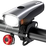 Deilin Fahrradlicht Set LED Fahrradbeleuchtung USB Aufladbar Fahrradlampe, IPX5...