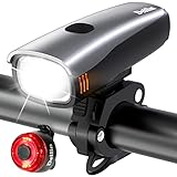 Deilin Fahrradlicht Set LED Fahrradbeleuchtung USB Aufladbar Fahrradlampe, IPX5...