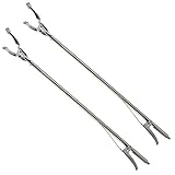 HAC24 2er Set Greifzange Müllzange Metall Greifhilfe Abfall Müll 90cm Greifer...