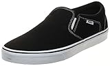 Vans Asher Unisex Sneaker, Canvas Black White, 43 EU