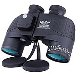 Marine Fernglas 10x50 wasserdicht mit Kompass & Entfernungsmesser, Militärfernglas HD,...